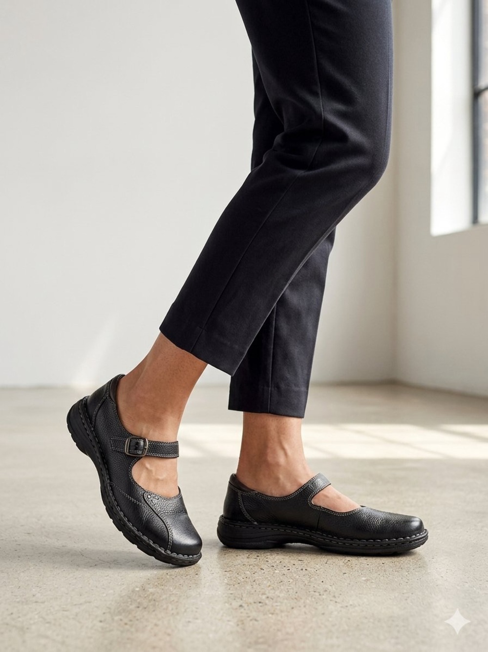 G.H. Bass & Co. "Fern" Black Leather Mary Jane Comfort Shoes - Women’s Size 8M - Picture 2 of 12